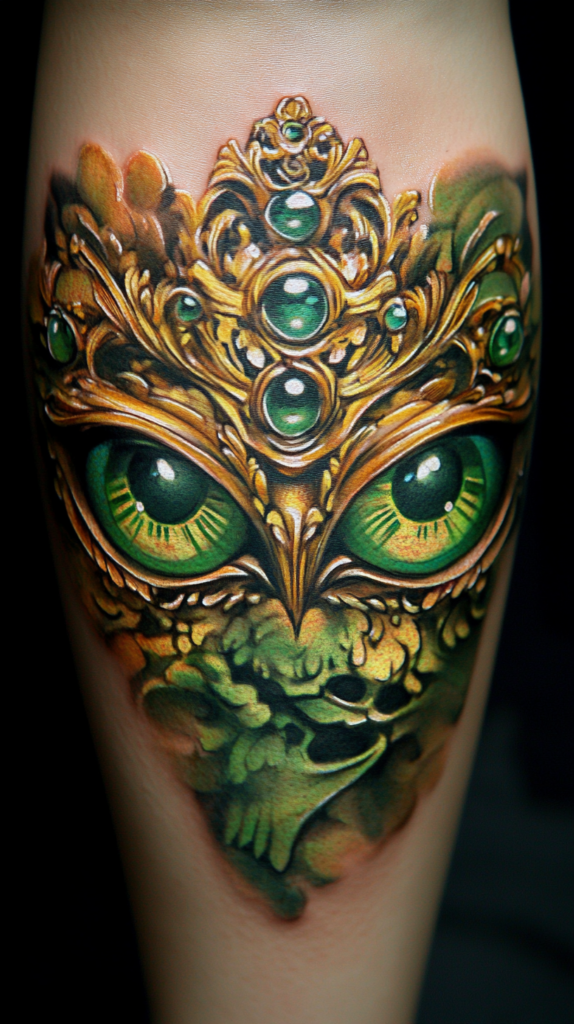 11. Bio-Organic Crown Tattoo