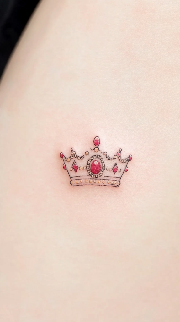 9. Etched Crown Tattoo