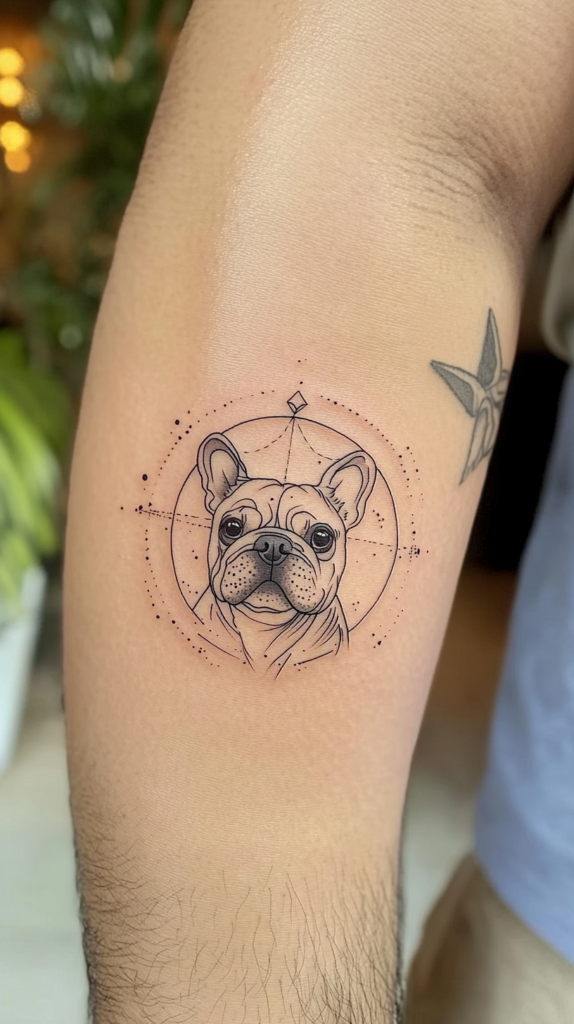 12. Ethereal Dotwork Dog Tattoo