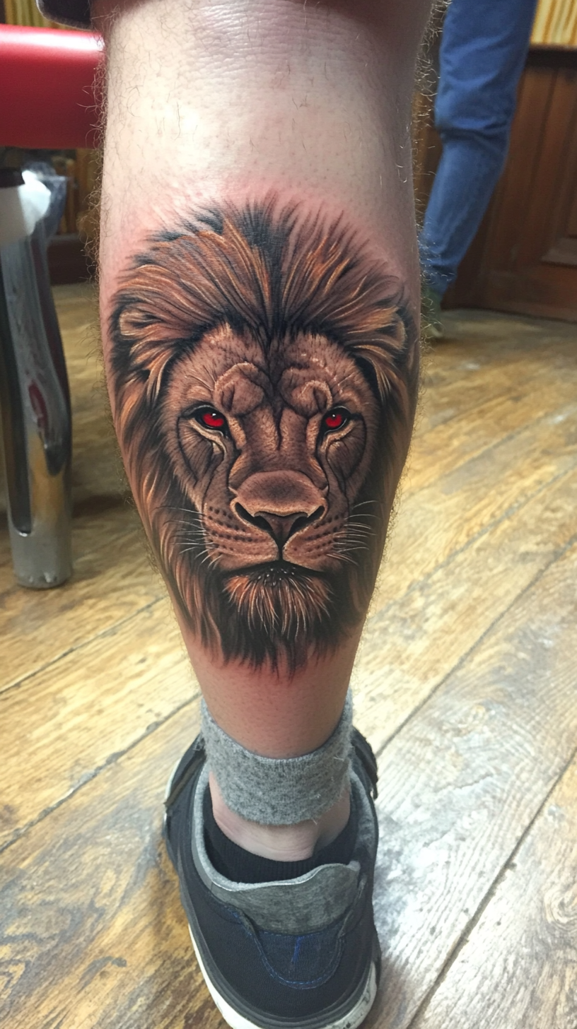 Ferocious Lion Tattoo: Symbol of Strength and Courage