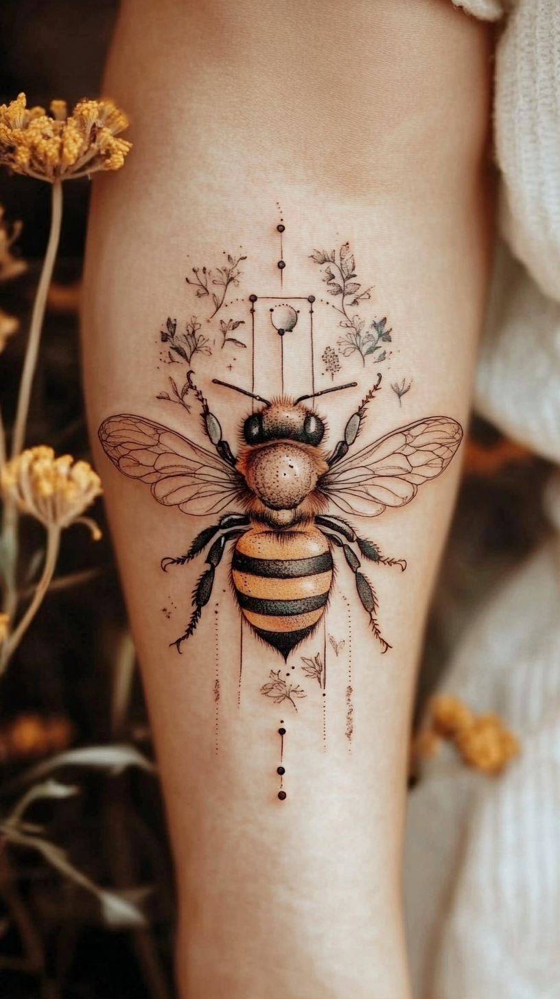 20+ Honey Bee Tattoos That'll Have the Internet Buzzing [2025 ...