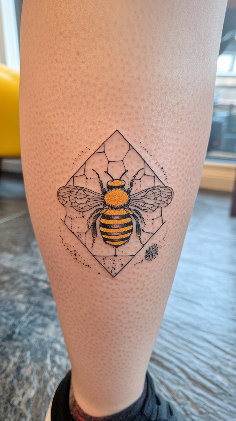 20+ Honey Bee Tattoos That'll Have the Internet Buzzing [2025 ...