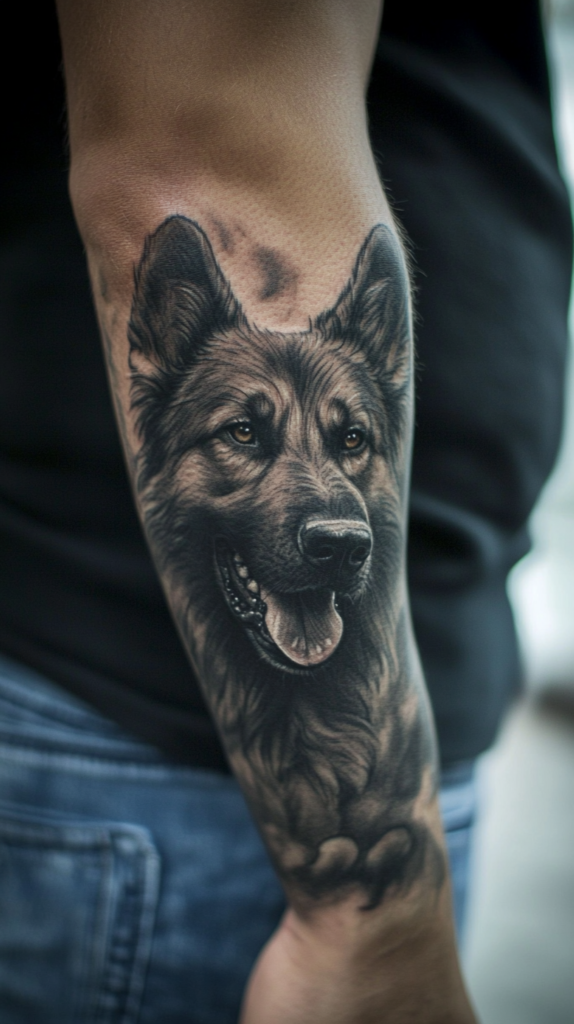 19. Hyper-Realistic Dog Tattoo