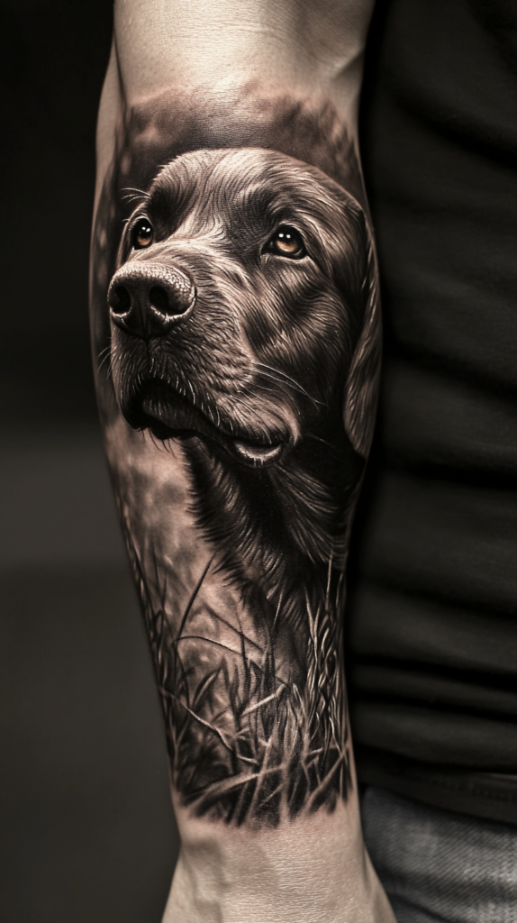 5. Hyper-Realistic Dog Tattoo