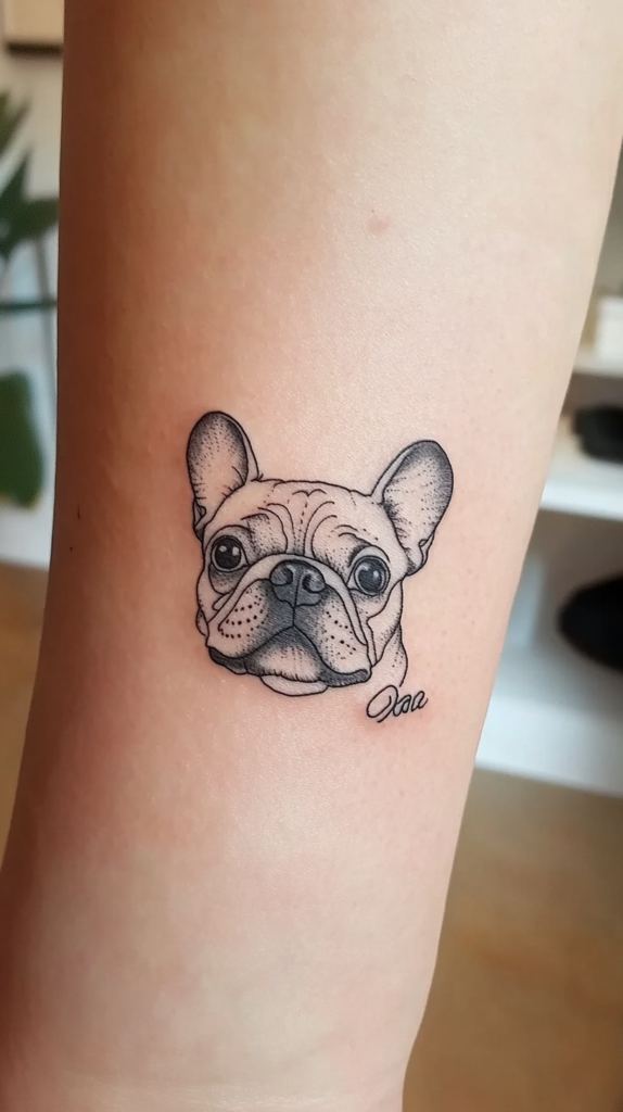 18. Illustrative Dog Tattoo