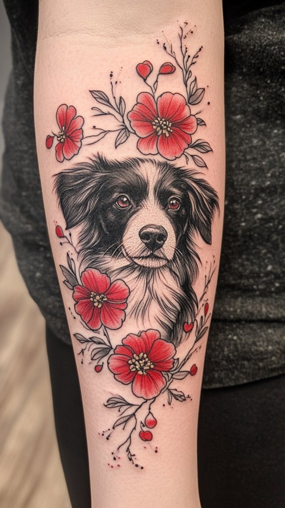 6. Illustrative Dog Tattoo