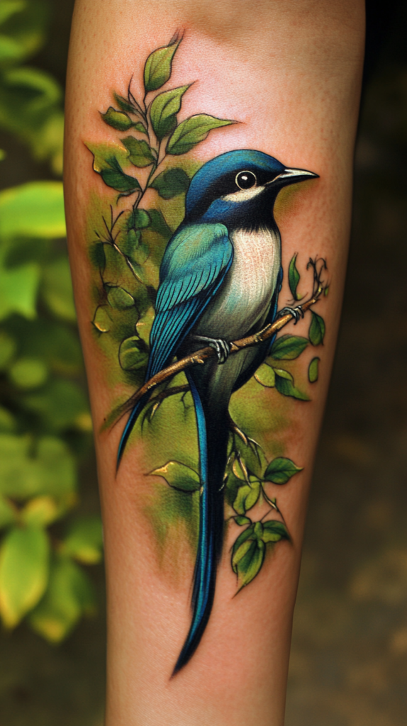 1. Naturalistic Bird Tattoos