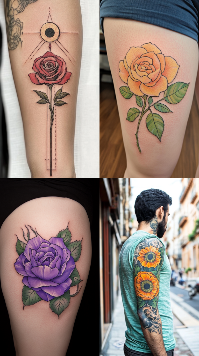 100+ Breathtaking Rose Tattoo Designs & Their Hidden Meanings ...