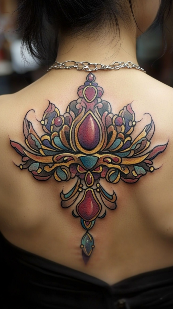7. Ornamental Crown Tattoo