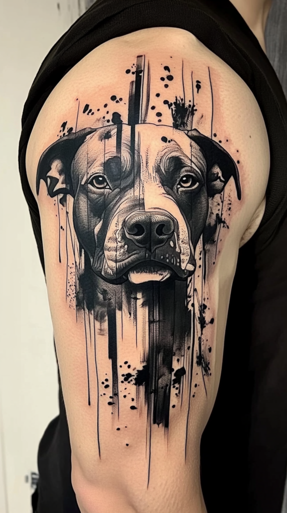 20. Trash Polka Dog Tattoo