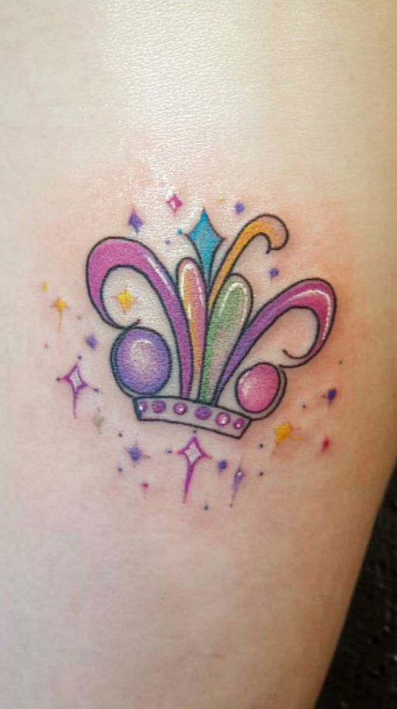 6. Whimsical Crown Tattoo