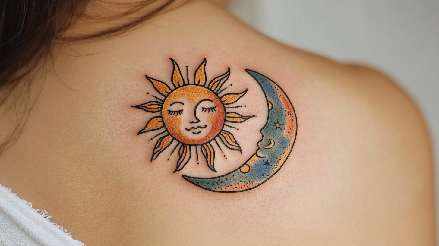 sun and moon tattoo ideas